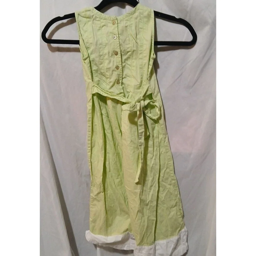 CQ Dress Kids Size 8/9 Green And Blue  Big Flower On Bottom